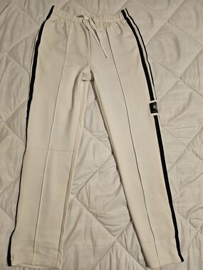 Darc Sport Cream Joggers with Green Side Stripes